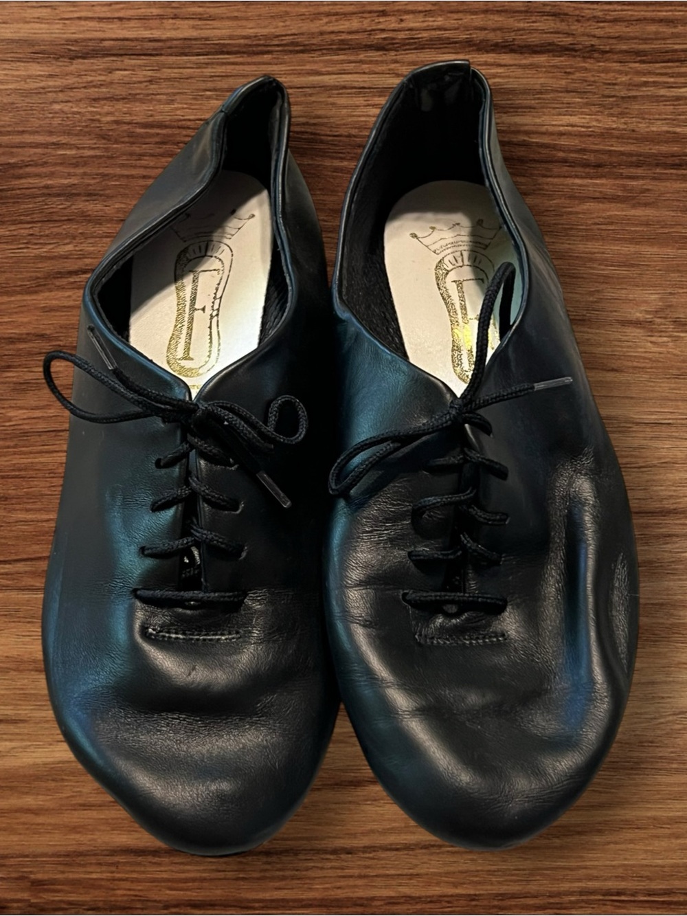 Freed of London Black Leather Handcrafted Dance Shoes UK 4 US 6.5